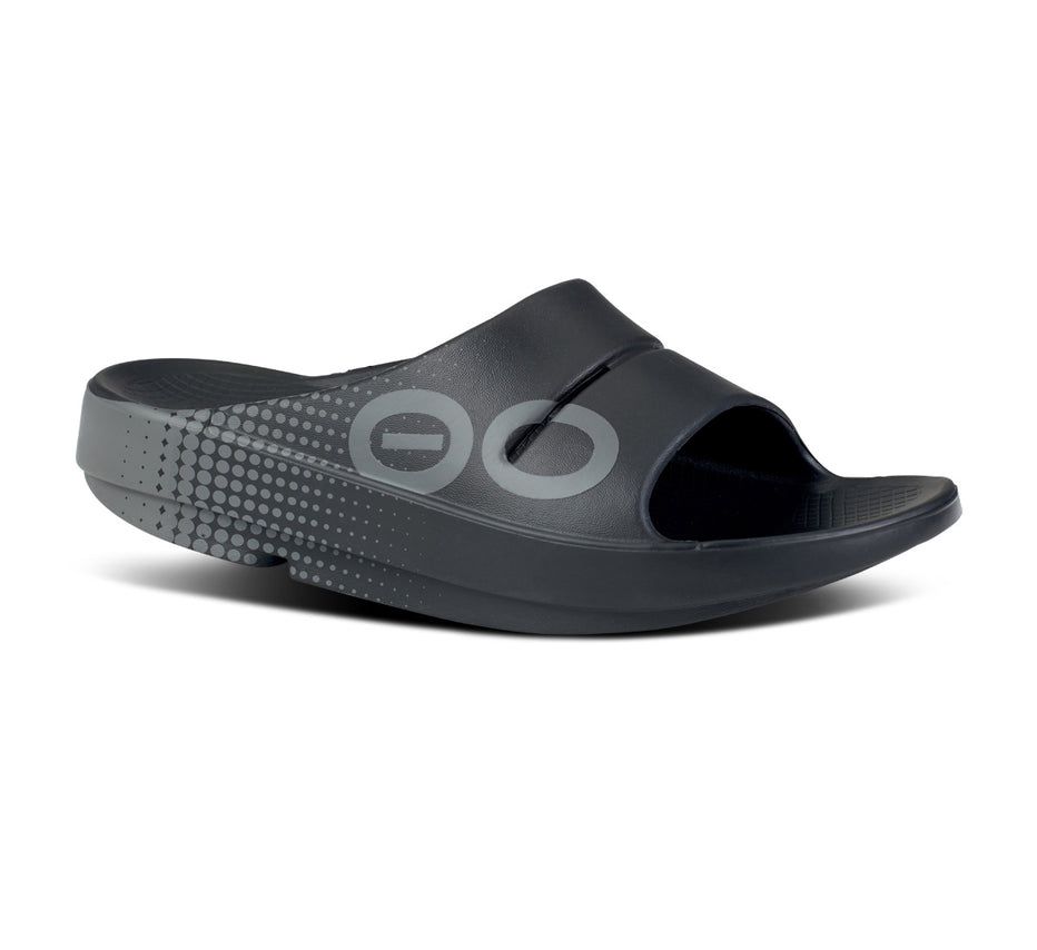 Oofos Men's Ooahh Sport - Slide Black / Dark Grey ( JOCLH-2071 )